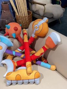 2024 Journey to the West Sun Wukong Plush Peripl Golden Hoop Stick Rake Omahawk Treasure Stick Weapon Doll Soft Safe Children Gift