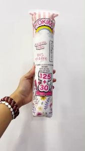Bông Tẩy Trang KOKIMI Miếng Tròn Chất Liệu Bông Cotton Mềm Mại Cho Làn Da 155 Miếng Cao Cấp [Chính Hãng]