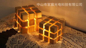 DECOR NHÀ NHỎ - D035 Đèn ngủ LED ma thuật khối lập phương 9 bậc cắmUSB trang trí đầu giường phòng ngủ quà tặng trang tri