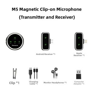 Haomuren | Lapel Clip-On Wireless Microphone Noise Reduction Live Streaming