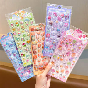 3D Đá Pha Lê Nổi Hình Hoạt Hình Dễ Thương Cho Trẻ Em Trang Trí Điện Thoại Di Động Sổ Tay Đồ Chơi