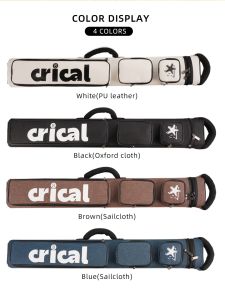 CRICAL Cue Case Bag 2Butts 4Shafts Hard 2x4 Pool Case 86cm Length Oxford Cloth Billiard Stick Carrying Case Billiard Accessories