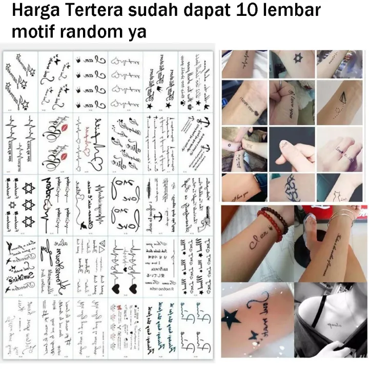 Promo%20(10%20pcs%20)%20Seni%20Tato%20Temporer%20Tahan%20Air%20seri%20A%20Tulisan%20Inggris%20KECIL%20random%20Acak%20Tattoo%20Temporary%203D%20-%20Image%202