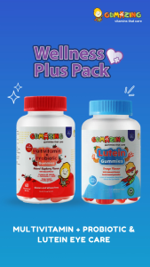 Gumazing Kids Wellness Plus Combo Pack: Multivitamin & Probiotic with Lutein Eye Care | Made in EU
