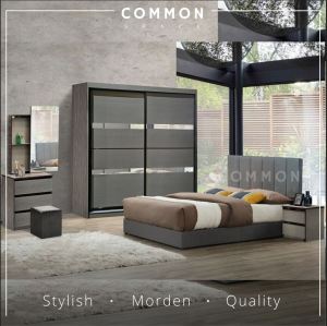🔥 Free Install 🔥 Common Space - Laun 6 x 8ft & 8 x 8ft Sliding Wardrobe | Almari | Anti-Jump Melamine Board 衣橱 140-04