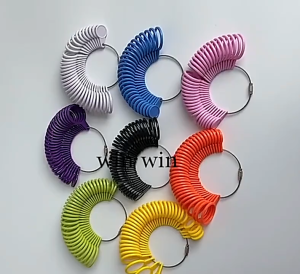 Ring Measuring Stick Finger Coil Ring Sizing Tool UK/US Size Finger Gauge Ring DIY Tool Set