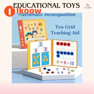 I know Early Learning Toys 123 Maths Magnet Book Mathematic Teaching Aid Busy Book Magnetic Puzzles Magnetic Sticker Book Kindergarten Addition and Subtraction Teaching Aids