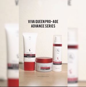 Viva Queen Pro-Age Advance Night Cream with TRIPLE ESSENTIAL CERAMIDE SNAIL MUCIN FILTRATE HYDROLIZED HYALURONIC ACID MOISTURIZER VIT E & F (25gr)