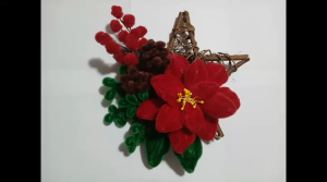 Nature rattan woven plant hanger Raw Ratten wall hanger plate hang hook Christmas star plant wall plant tie vine plant wall decoration artificial flower arrangement Christmas star wall hang rattan wicker Xmas Christmas flowers door decoration