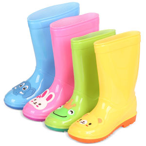 Thickened Cotton High-Tube Rain Boots Childrens Winter Rain Boots All-Season Water Shoes Large Size Kids Boots New Rain Shoes