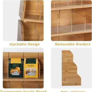 Debeisha | Wooden Tea Coffee Organizer Storage Rack