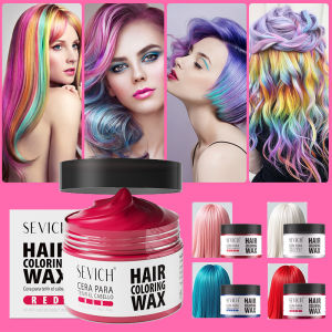 Temporary Hair Color Wax Coloring Styling Pomade Mild White Covering Nourishing Hair Clay Color Cream Gel Hair Dye Mud Easy Wash