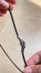 สร้อยยางโอริง อะไหล่โค้งราหู PVC อย่างดี มีความหยืดหยุ่น สร้อยพระ สร้อยคอ สแตนเลสแท้ ไม่ลอก ไม่ดำ