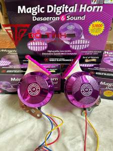 Bộ còi ngân ô tô hàn quốc 6 tiếng SAMJI. Kèn ngân 12v 24v.