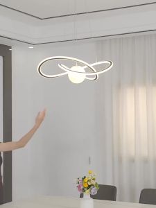 Geometric Circle Moon ChildrenS Room Light Nordic Internet Celebrity Smart Dining Bar Lamp For Bedroom