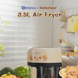 【Simplus×Butterbear】Air Fryer丨4.5L Ideal Capacity丨1200W Power l LCD Touchscreen l 10 Preset Menus丨13 in 1  KQZG017