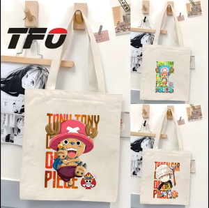 TFO Tote Bag One Piece the Straw Hat Pirates Monkey D. Luffy Versatile Ideal for College School