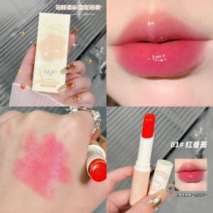 White Color-Changing Lipstick Students Plain Makeup Tomato Color Moisturizing and Nourishing Temperature Change Lip Balm Color Fade Lip Lines