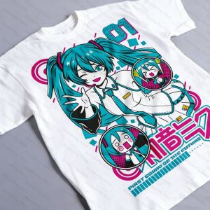 Bandai | 2026 Summer New Style Hatsune miku Cyberpunk Style Cartoon Fan Street Fashion Large Loose T-shirt Mens Shirts Woman t-shirts