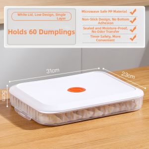 ZHIZHOU | Food-Grade Freezer Storage Box For Dumplings And Wontons