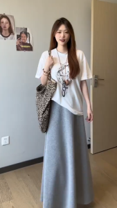 Chân váy nỉ maxi bồng bềnh tôn dáng TheLinaStudio chất dày mềm đẹp không xù mặc được cả mùa hè CV15