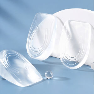 AmoKi 1cm 2cm 3m Invisible Inner Heightening Insole Soft Anti-skid Foot Care Inserts Pads Transparent Gel Lift Shoe Pad