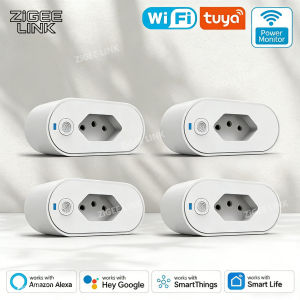Tuya Wifi Socket Adaptador De Soquete Inteligente 16A Suporte Smart Life App control Alexa Google Home Controle vioce