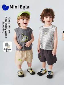 MINI BALA | Moisture Wicking and Cooling Boys Vest and Shorts Set