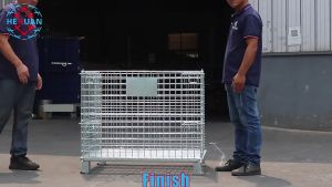 ตะแกรงเหล็กพับได้ ขนาด100x89x120cm (รับน้ำหนัก500-800kg) ตะแกรงเหล็กเก็บของ ตะแกรงเหล็กมีล้อ ตะแกรงเหล็กเก็บของไม่มีล้อ  ตะแกรงเหล็กพับ