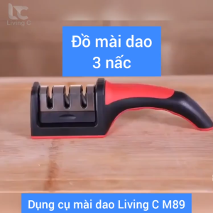 Dụng Cụ Mài Dao Kéo 3 Cấp Độ Sử Dụng Thép Vonfram Tấm Gốm Mài Mịn Sắc Bén Tay Cầm Chắc Chắn Dễ Sử Dụng