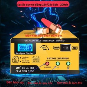 Sạc Bình Ắc Quy 12V 24V Cho Ô Tô Xe Máy Chính Hãng