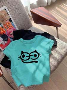 American Design Short Sleeve T-Shirt: Spicy Girl Casual Top for Commute & Summer Print