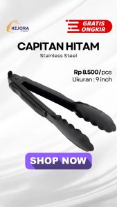 HARGA SPESIAL!! ANTI KARAT Penjepit Makanan 23cm / Capit Makanan Stainless Steel Tahan Panas