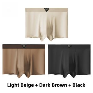 Miiow | Mens Modal Cotton Underwear Antibacterial Boxer Shorts Breathable Comfortable Mid Waist Simple Style Sportswear For All Seasons