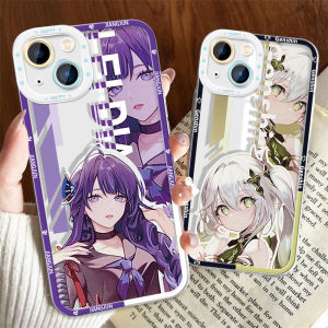 Hontinga Casing Case For Samsung Galaxy S22 Ultra 5G S21 Ultra S22 Plus 5G S22+ 5G S21 plus S21 FE 5G S20 FE 5G Case Transparent Clear Case Genshin Impact Soft Silicone Full Cover Rubber Cases Back Cover Phone Casing Softcase For Girls