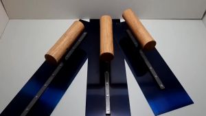[COD] Raskam Baja Plat Biru Alat Tukang Sendok Semen Plastering Trowel Reskam Trowel 30/ 40 Cm Gosokan Acian Setrika Plester