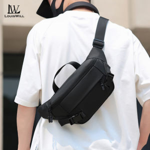 LouisWill Men’s Chest Bag Sports Bag Outdoor Fitness Bag Fashion Shoulder Bag Waist Bag Lightweight Crossbody Bag Sports Bag Waterproof Wear Resistance Durable Bag Street Bag Casual Bag Travel Bag