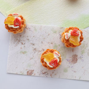 3/5/10Pcs Fruit Orange Cream Bread Birthday Cake Resin Fridge Magnets Stickers Magnetic Push Pin for Home Refrigerator DIY Decor