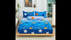 MJ Single Size 2-In-1 or Queen Size 4-In-1 Fitted Bedsheet  Sarung Tilam Getah Keliling BJ2S_03