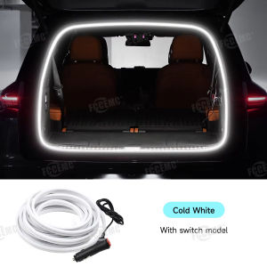 LED Car Trunk Light Strip Magnetic Induction Can Cut Luggage Compartment Lighting Bar For Tesla Model Y New Electric Vehicles