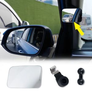 Car Auxiliary Blind Spot Mirror Interior Convex Rearview Mirror 360 Degree Wide Angle Adjustable Parking Rimless Mirrors
