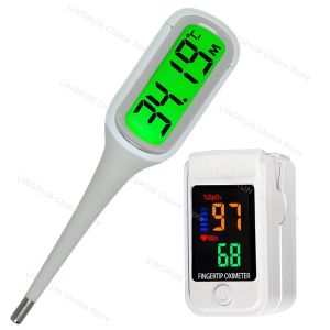 Silicone Fast 9S Thermometer for Fever Digital infrared Basal Body Thermometer Oral Armpit Rectal Temperature LED Display