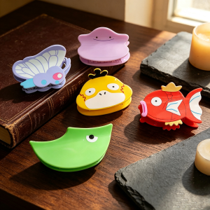 Bandai | Kawaii Pokémon Inspired Cartoon Hair Claw Clip Cute Psyduck Magikarp Ditto Butterfree Acrylic Jaw Clips Hair Accessories for Fan