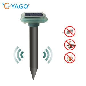 RCYAGO Solar Mole Repeller Solar Powered Ultrasonic Rat Mouse Buzz Snake Repellent Waterproof Animal Repellers for Garden Tools Yards