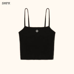 SMFK | Embroidered Cross Flower Pima Knit Vest