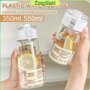 C.N. 350/550ML Simplicity Water Bottle With Filter Transparent Plastic Portable Leak Proof Drink Cup