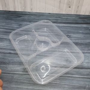 Thinwall Bento Sekat 3/4 Star & Tutup Bening Anti Bocor