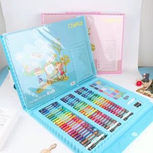 【SG READY STOCK】176pcs Watercolor Pen Crayon Pencil Children watercolour pen painting set drawing board stationery set Pencil Drawing Art Set Marker Pencil 儿童水彩笔套装 水彩蜡笔铅笔套装文具