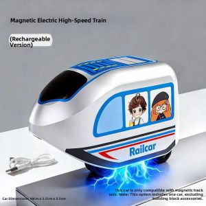 XIDIQI | Educational Magnetic Train Track Set Electric Cars Assembly Toy
