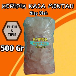 Keripik Kaca Bulat Mentah Murah kiloan isi 500gr Dijamin Tipis dan Putih Promo Gratis Ongkir